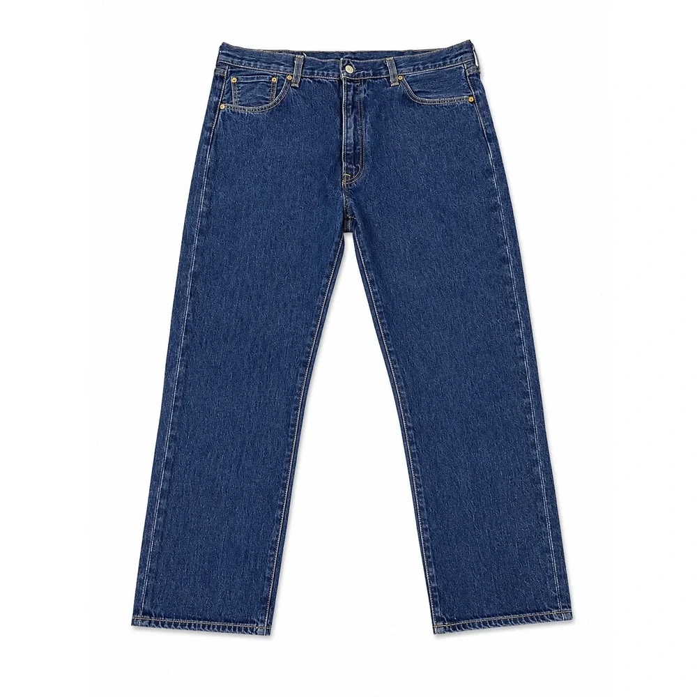 Levis 501 Original Fit Jeans Men's 40x32 Dark Wash Blue Button Fly Straight Leg